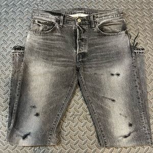 Fabric Brand & Co Japanese selvedge jeans size 31 men pant black grey distressed